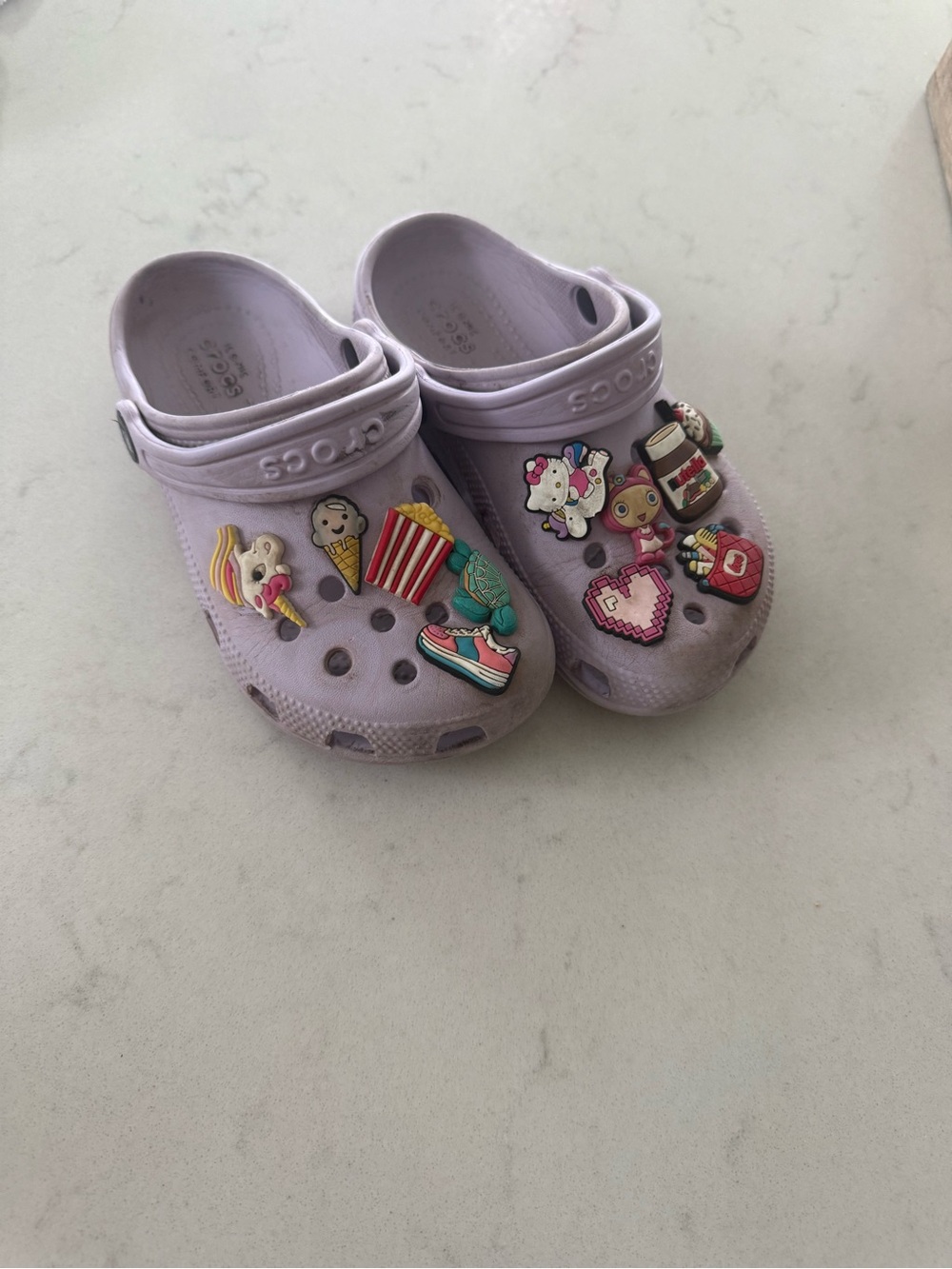 CROCS Kids' Light Lavender Clogs with Jibbitz Charms